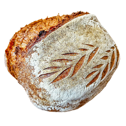 Biologisch desembrood van Broodrevolutie, boerenbrood van 800 gram met pure ingrediënten.