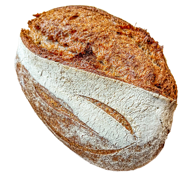 Biologisch volkoren desembrood (800 g) met 90% tarwemeel, gebakken door Broodrevolutie.