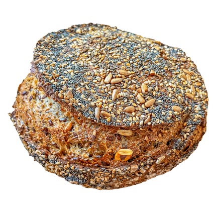 Desembrood met zaden en pitten (600 g), biologisch en vers ingevroren door Broodrevolutie.