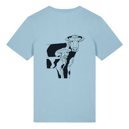 Ruimzicht T-shirt Blauw