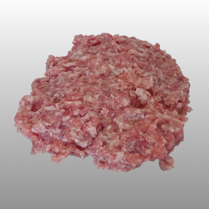 Duurzaam geproduceerd varkensgehakt, afkomstig van varkens met stro en buitenuitloop.