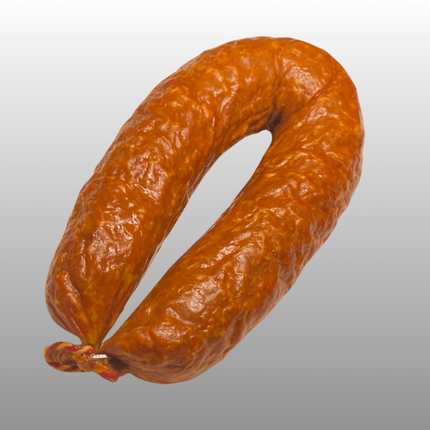 Sappige biodynamische varkensrookworst, ideaal voor stamppotten en warme gerechten.