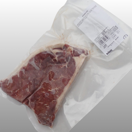 Malse entrecote van grasgevoerde runderen, duurzaam en diervriendelijk geproduceerd.